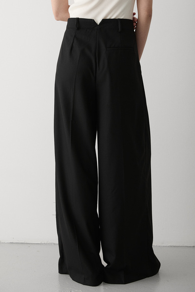My Blog Black Business Double Pleated Trousers - 3602