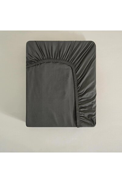 Ecocotton Çift Kişilik Lastikli Çarşaf %100 Organik Pamuk Saten Koyu Yeşil 16...