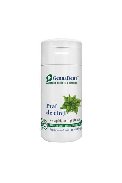 Vivanatura 100% Whitening Tooth Powder with Clay, Plants and Zeolite 75g,