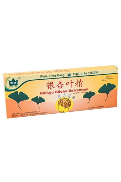 Yong Kang Supliment alimentar cu Ginkgo Biloba, 10 fiole