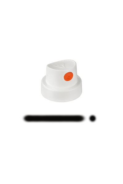 Molotow Spray cap Silent Flatcap white/orange