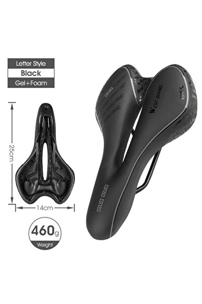 Choice Letter Style Black WEST BIKING Bike Saddle MTB Mountain Road Bicycle S...