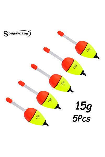 Choice 15 جرام 5 قطع Sougayilang 5 قطع عوامة صيد ضوء ليلي مع شريط مزدوج EVA ع...