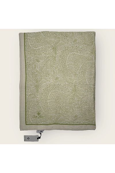 Silk Home Mayda Shawl - Mink-Green