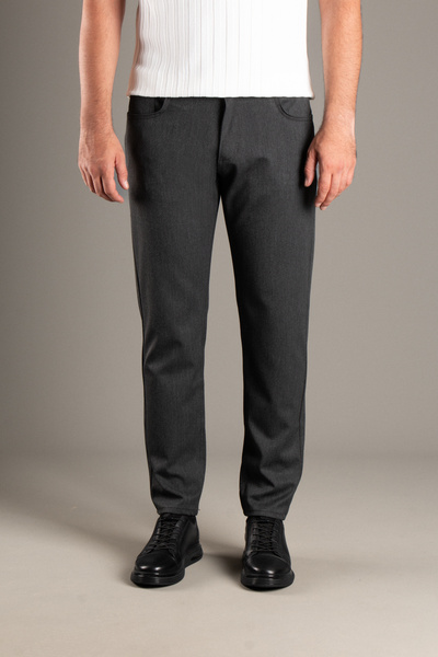 ZEKİ ÖZER ERKEK ANTRASİT ESNEK KETEN PANTOLON