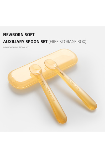 Philips WHITE AVENT Baby Silicone Feeding Spoon – Soft Safe for Complementary Food Water & Medicine