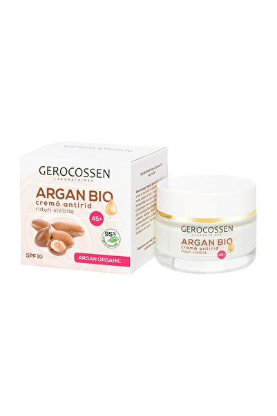 GEROCOSSEN Cremă antirid vizibil 45+ Argan Bio cu ulei de argan, Q10 și homeo...