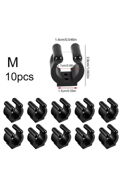 Choice مقاس M-10 قطع Ackibbik 10 قطع حامل صنارة صيد مثبت على الحائط رف تخزين ...