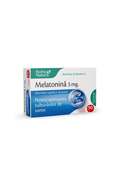 Rotta Natura Melatonină 3 mg cu absorbție rapidă, Rotta Natura, 90 de comprim...