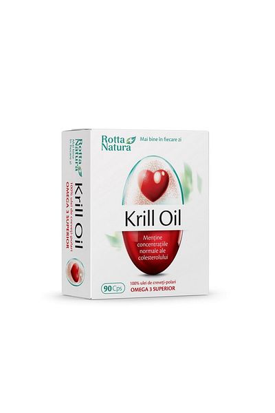 Rotta Natura Krill Oil Dietary Supplement 500 mg, Rotta Natura, 90 capsules