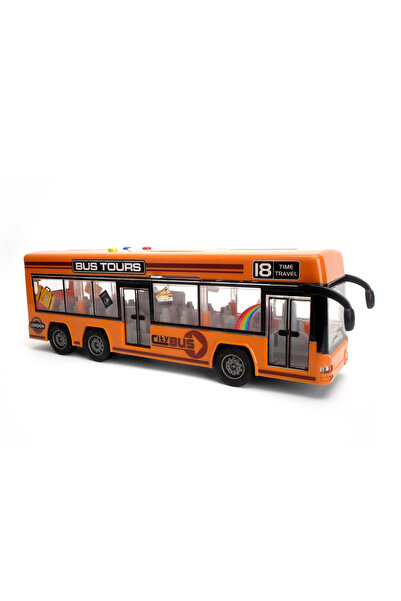 Fab N Funky Acousto Optic Friction-Powered Bus with Lights & Sounds, Durable Toy for Ages 3