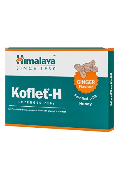 Himalaya Herbals Himalaya Koflet-H cu aromă de ghimbir, 12 pastile