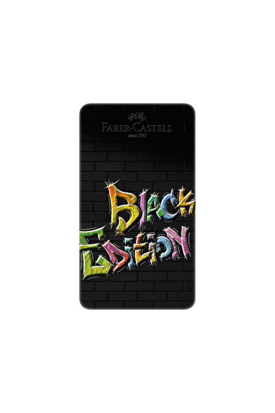 Faber Castell Triangular colored pencils black edition metal box Faber-Castel...