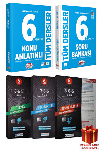 Editör Yayınevi 6. Sınıf Tüm Dersler Konu Anlatımı+ Soru Bankası+ Türkçe-Fen ...