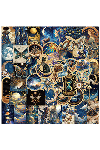 Choice 50 قطعة من ملصقات علم الفلك الكلاسيكية، الكون، الكواكب، المجرات، القمر...