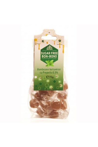 Apidava Bomboane balsamice fără zahăr cu propolis, 70g