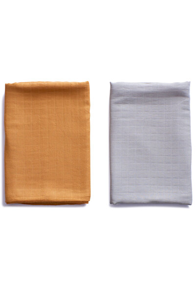 Anvi Baby قماط موسلين عضوي قطعتين - سموكي صن