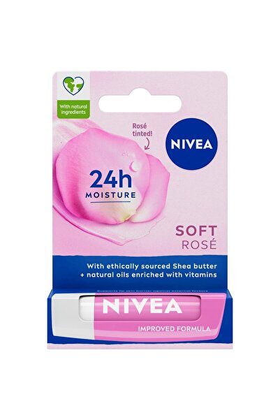 NIVEA Lip Care Soft Rose Lip Balm, 4.8 g
