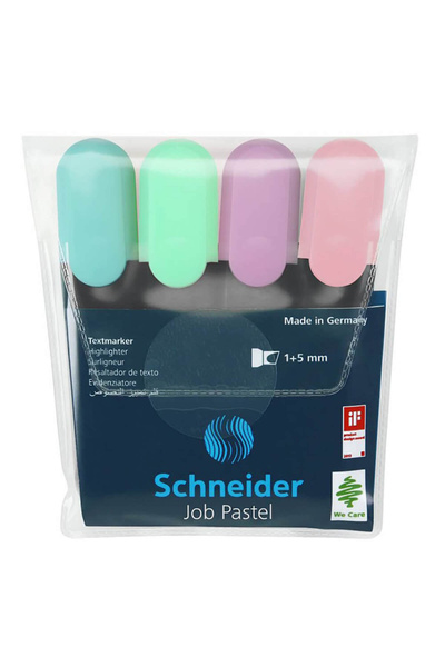 SCHNEIDER Textmarker Job Pastel 4/set