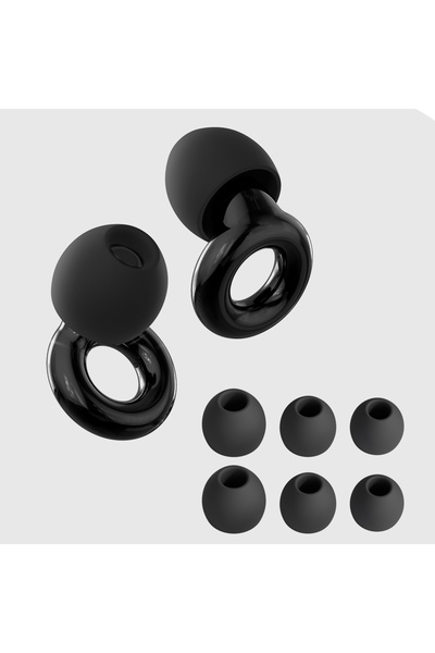 Choice سدادات أذن سوداء هادئة لتقليل الضوضاء أثناء النوم وسدادات أذن من السيل...