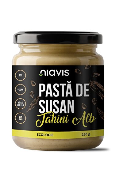 Niavis Pastă de tahini cu susan alb, fără gluten, 250g
