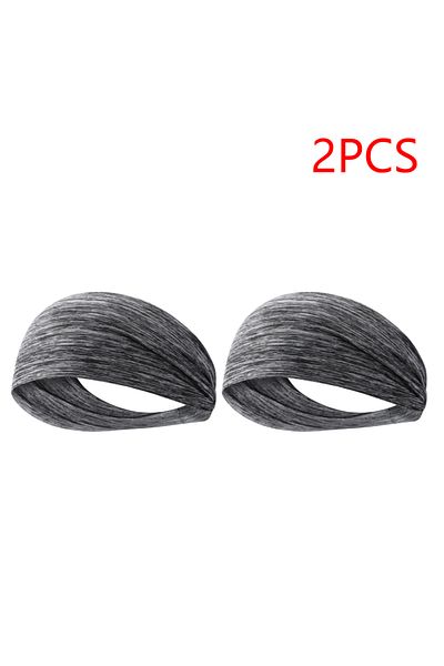 Choice Grey 2PCS 3-1PCS Sports Sweatband Breathable Sweat Absorbent Headband Soft Smooth Outdoor Sport Yoga