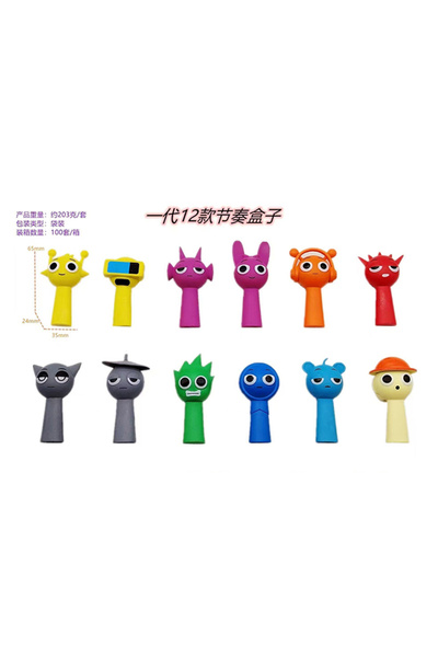 BANDAI NO BOX 12pcs Funny Sprunki Figuras Model PVC Sprunki Game Action & Toy Figures Set