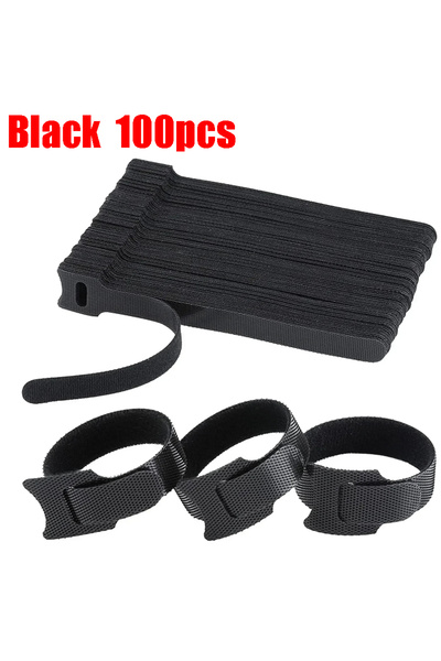 Choice5 C234-Black 100pcs 100pcs Releasable Cable Organizer Ties Mouse Earpho...