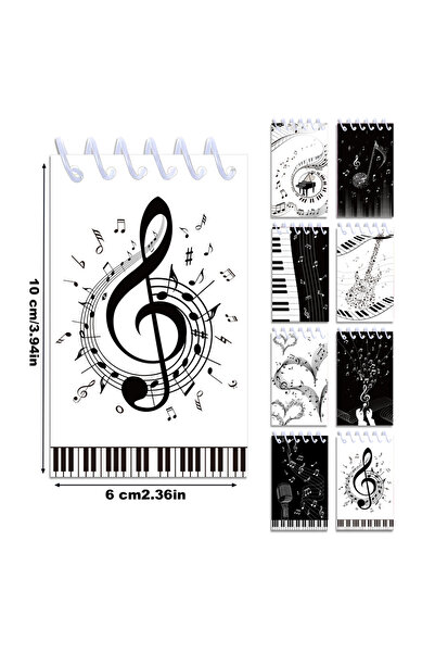 Choice 8 قطع - XQ055 8 قطع من دفاتر الملاحظات الموسيقية الحلزونية ذات الجيب، ...