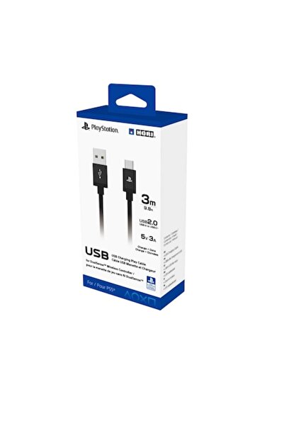 Hori Charging Play, USB Type-C Charging Cable, PlayStation 5, 3m, Black