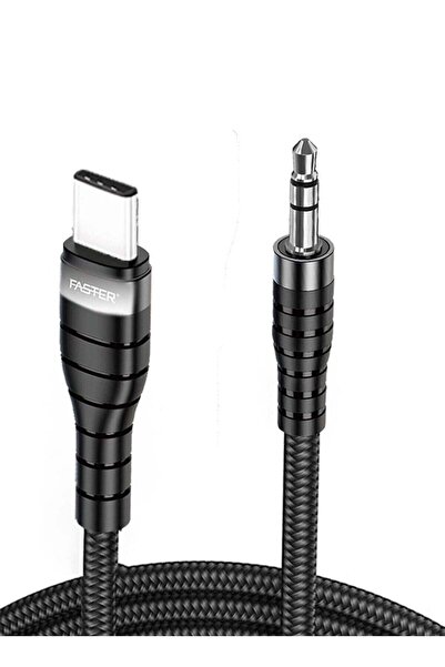 Faster كابل USB C إلى 3.5 مم DAC محول سماعة رأس من النوع C إلى 3.5 مم مقبس صو...