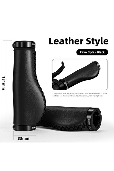 Choice 0804066 Black WEST BIKING Soft Leather Bicycle Handlebar Grips Anti-Sl...