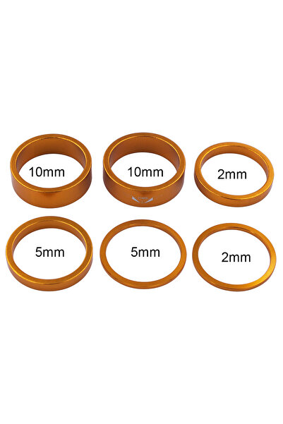 Choice فاصل سماعة رأس الدراجة الجبلية من الذهب، 6 قطع، فاصل شوكة الدراجة، سبي...