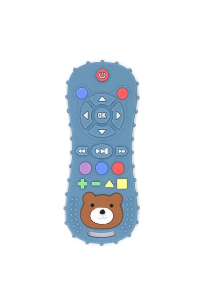 Choice BLUE Novelty Silicone Simulation TV Remote Control Shape Soothing Toy Baby F