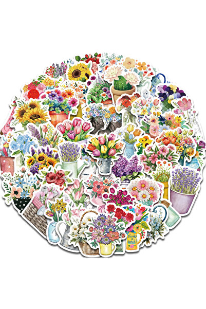 Choice 50PCS 50PCS Various Flower Graffiti Stickers Valentine's Day/Anniversary Gifts/Phone Cases/ Skateboa