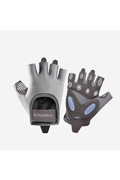 Choice قفازات لياقة بدنية رمادية M، قفازات رياضية مضادة للانزلاق وممتصة للصدم...