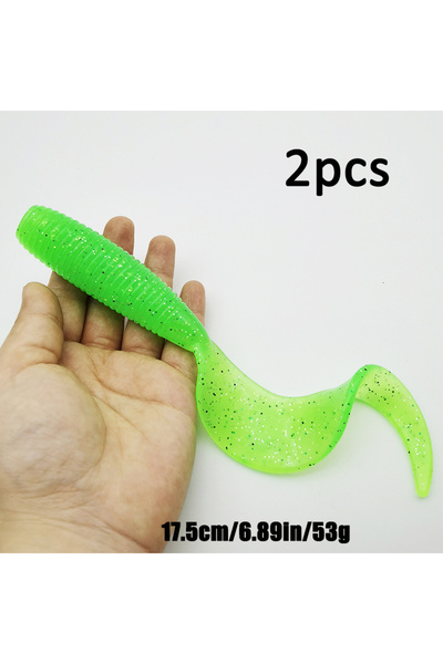Choice Color D 2Pcs Fishing Lures Soft Artificial Bait 17.5cm/6.89in/53g Soft...