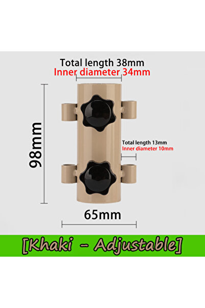 Choice حامل عمود مظلة قابل للتعديل للتخييم الخارجي، لون كاكي، قطعة واحدة، قطر...