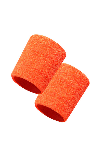 Choice سوار معصم رياضي برتقالي اللون، زوج واحد، يدعم معصم لاعبي التنس/كرة الس...