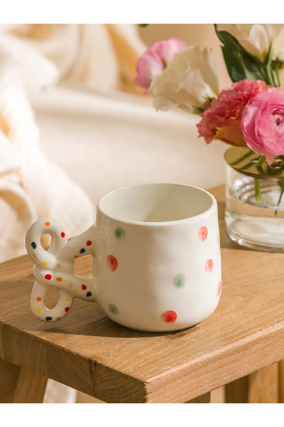 LC Waikiki Lcw Home Mixed Bow Patterned Ceramic Mug 400 ml