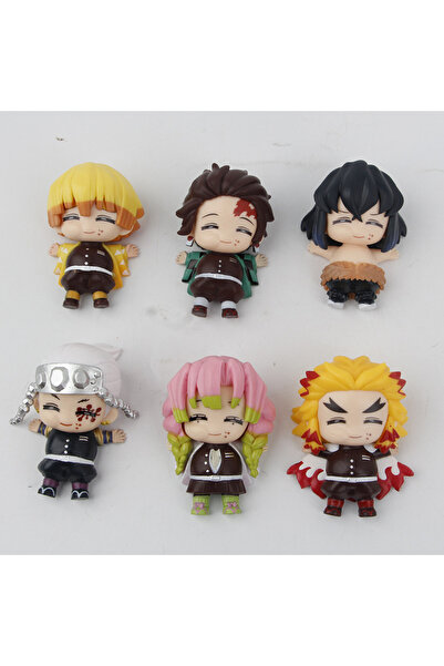 BANDAI بدون صندوق 01 6 قطع/مجموعة من مجسمات قاتل الشياطين ميتسوري كانروجي إيت...