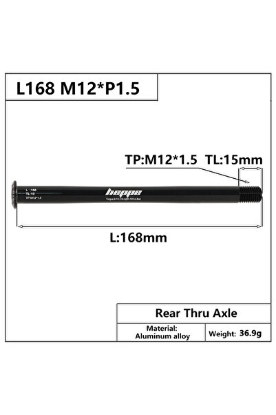Choice L168 M12x1.5 TL15 HEPPE MTB Road Bike Thru Axle Front Fork Shaft Skewe...