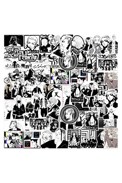 Choice 50 قطعة جديدة باللونين الأبيض والأسود من طوكيو أفينجرز جرافيتي أنمي كم...