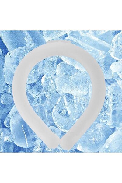 Choice حلقة تبريد الرقبة الصيفية المحمولة باللون الأبيض، قابلة لإعادة الاستخد...