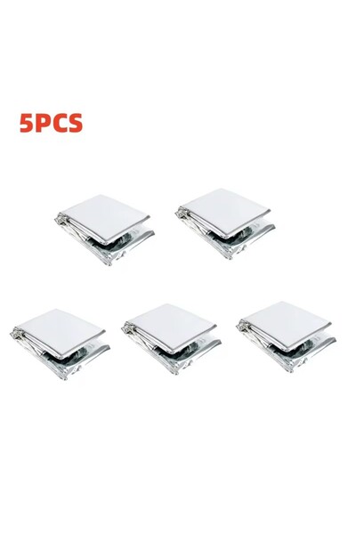 Choice1 5PCS-Silver Emergency Blanket Outdoor Survive First Aid Rescue Kit Wi...