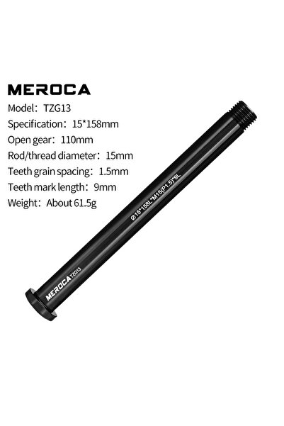 Choice L158 M15x1.5 TL9 MEROCA MTB Road Bike Quick Thru Axle Rod 12mm 15mm P1...