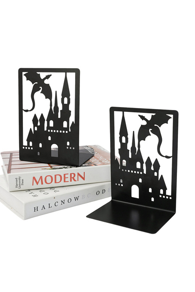 Choice B334 1 pair of high-end electrophoretic black book storage metal bookshelves, party decorations, and