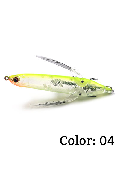 Choice اللون 04 2023 جديد طعم اليعسوب السطحي الزاحف 80 مم 6.5 جرام طعم صناعي ...