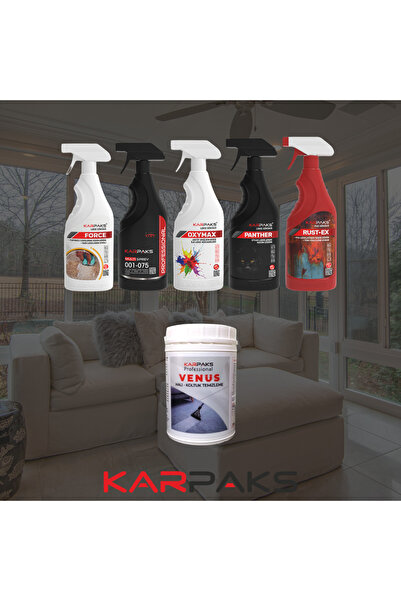 KARPAKS Profesyonel Koltuk Yıkama Paketi – MultiSprey, Force, Rust‑Ex, Oxymax...