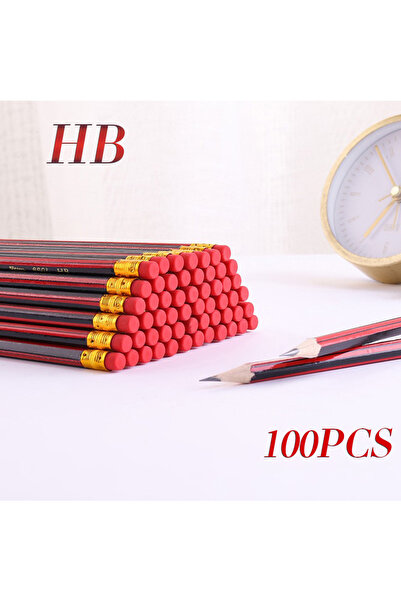 Choice 100 قطعة - HB 30/50/100 قطعة / المجموعة أقلام رصاص خشبية HB مع ممحاة ر...